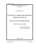 Ứng dụng của phép tính tích phân trong toán sơ cấp 