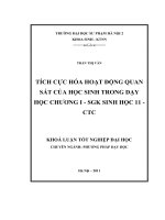 Tích cực hóa hoạt động quan sát của học sinh trong giảng dạy chương i   SGK sinh học 11   CTC 