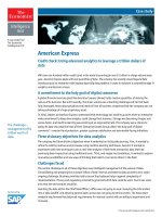 Credit check  using advanced analytics to leverage a trillion dollars of data 