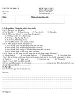 Đề kiểm tra 15 phút môn Công nghệ lớp 8 trường Bồ Lý năm 2013 - 2014