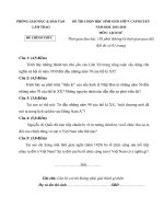 Đề thi học sinh giỏi môn Lịch sử lớp 9 năm học 2013 - 2014 huyện Lâm Thao, Phú Thọ