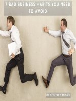 7 bad business habits you need to avoid by geoffrey byruch 
