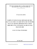 Nghiên cứu bổ sung đặc điểm khu hệ thực vật và cấu trúc các kiểu rừng chủ yếu để đề xuất các chương trình bảo tồn và phát triển bền vững vườn quốc gia bến en giai đoạn 2014 2020