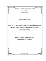 Chuyển pha chiral trong mô hình sigma tuyến tính trong gần đúng ivanov   hatree fock 