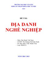 ĐỊA DANH NGHỀ NGHIỆP