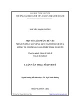 Một số giải pháp chủ yếu nhằm nâng cao năng lực cạnh tranh của công ty cổ phẩn gang thép thái nguyên