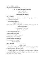 Đề thi học sinh giỏi môn Ngữ văn lớp 9 năm học 2014 - 2015 trường THCS Phụ Khánh, Phú Thọ