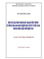 một số giải pháp nhằm đẩy mạnh tiến trình cổ phần hóa doanh nghiệp nhà nước ở việt nam trong điều kiện mới hiện nay