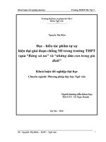Đọc   hiểu tác phẩm tự sự hiện đại giai đoạn chống mĩ trong nhà trường THPT (qua rừng xà nu và những đứa con trong gia đình 