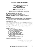 ĐỒ ÁN CÔNG NGHỆ GIA CÔNG CƠ KHÍ