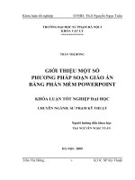 Giới thiệu một số phương pháp soạn giáo án bằng phần mềm powerpoint 
