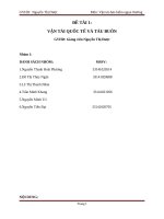 Tiểu luận môn Vận tải bảo hiểm ngoại thương Vận tải quốc tế và tàu buôn