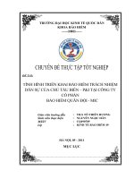 Tình hình triển khai bảo hiểm Trách nhiệm dân sự của chủ tàu biển  PI tại Công ty Cổ phần Bảo hiểm Quân đội  MIC