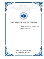 bài thục hành đánh giá cảm quan