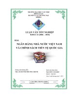 ngân hàng nhà nước việt nam và chính sách tiền tệ quốc gia