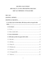 TIỂU LUẬN CUỐI KÌ MÔN ĐỊA LÝ