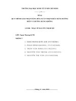 QUY TRÌNH GIAO NHẬN HÀNG HÓA XUẤT NHẬP KHẨU BẰNG ĐƯỜNG BIỂN VÀ ĐƯỜNG HÀNG KHÔNG