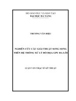 NGHIÊN CỨU CÁC GIẢI THUẬT SONG SONG TRÊN HỆ THỐNG XỬ LÝ ĐỒ HỌA GPU ĐA LÕI