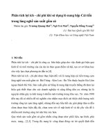Phân tích lợi ích   chi phí khi sử dụng lò nung hộp cải tiến trong làng nghề sản xuất gốm sứ  