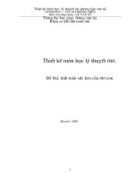 tính toán sức kéo của ô tô con