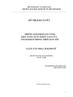 những giải pháp gia tăng khả năng xuất khẩu gạo của vinafoof II trong thời gian tới