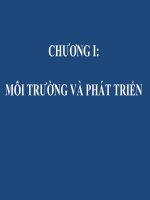 CHƯƠNG i môi TRƯỜNG và PHÁT TRIỂN  