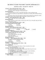 HỆ THỐNG CÂU HỎI “NHẬN BIẾT” MÔN HÓA LỚP 8