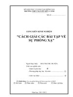 Sáng kiến kinh nghiệm”CÁCH GIẢI các bài tập PHÓNG xạ” 