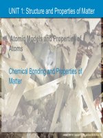 UNIT 1 structure and properties of matter