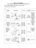 Báo cáo thí nghiệm Kiểm độ xác máy tiện ren rvvn