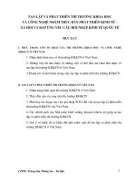 Phát triển thị trường khoa học công nghệ Việt Nam nhằm thúc đẩy kinh tế xã hội