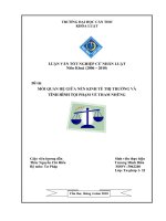 mối quan hệ giữa nền kinh tế thị trường và tình hình tội phạm về tham nhũng