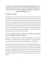 NGHIÊN CỨU, PHÂN TÍCH, ĐÁNH GIÁ KINH NGHIỆM NHẬT BẢN, HÀN QUỐC, TRUNG QUỐC, ĐÀI LOAN… TRONG ỨNG DỤNG CÔNG NGHỆ VÀO QUẢN LÝ NGUỒN LỰC DOANH NGHIỆP VÀ QUẢNG BÁ SẢN PHẨM TẠI DOANH NGHIỆP NH