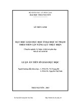 Dạy học giáo dục ở đại học sư phạm theo tiếp cận năng lực thực hiện