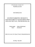 Giải pháp marketing cho dịch vụ ngân hàng điện tử tại ngân hàng thương mại cổ phần hàng hải việt nam  chi nhánh đắk lắk 