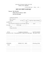 Đơn xin phép nghỉ học