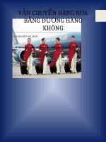 Tiểu luận môn vận tải bảo hiểm ngoại thương Vận chuyển hàng hóa bằng đường hàng không