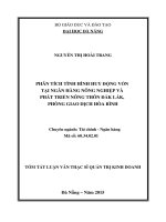 Phân tích tình hình huy động vốn tại ngân hàng NN  PTNN đắk lăk, phòng giao dịch hòa bình 