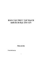 BÁO cáo THỰC tập MẠCH KHUẾCH đại âm tần