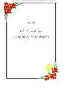 Đề trắc nghiệm quản trị dự án có đáp án