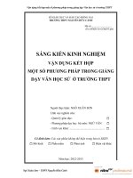 skkn vận dụng kết hợp  số phương pháp trong giảng dạy văn học  sử  ở trong trương THPT 