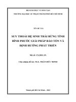 suy thoái hệ sinh thái rừng tỉnh bình phước giải pháp bảo tồn và định hướng phát triển 