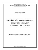 mô hình hóa trong dạy học khái niệm logarit ở trường phổ thông 