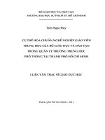 cụ thể hóa chuẩn nghề nghiệp giáo viên trung học của bộ giáo dục và đào tạo trong quản lý trường trung học phổ thông tại thành phố hồ chí minh 