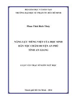 năng lực tiếng việt của học sinh dân tộc chăm huyện an phú tỉnh an giang 