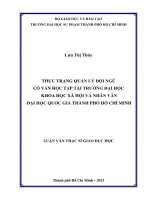 thực trạng quản lý đội ngũ cố vấn học tập tại trường đại học khoa học xã hội và nhân văn đại học quốc gia thành phố hồ chí minh 