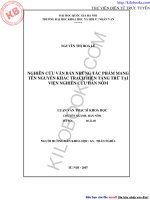 NGHIÊN CỨU VĂN BẢN NHỮNG TÁC PHẨM MANG TÊN NGUYỄN KHẮC TRẠCH HIỆN TÀNG TRỮ TẠI VIỆN NGHIÊN CỨU HÁN NÔM 