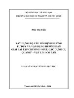 xây dựng bộ câu hỏi định hướng tư duy và vận dụng hướng dẫn giải bài tập chương “mắt  các dụng cụ quang”   vật lí 11 cơ bản 