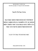dạy học khái niệm hàm số với phần mềm cabri ii plus, nghiên cứu sự đồng biến thiên như giai đoạn đầu tiên của việc xây dựng khái niệm hàm số 