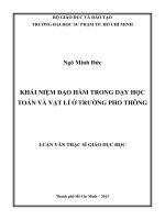 khái niệm đạo hàm trong dạy học toán và vật lí ở trường phổ thông 